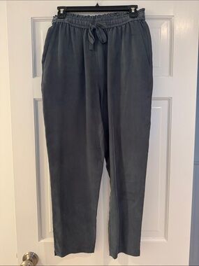 Jenni Kayne Drawstring Casual Pants in Steel Blue